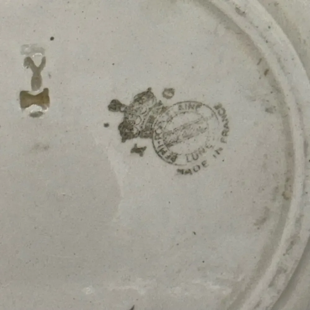Childrens Antique Plates Made in France Whimsical